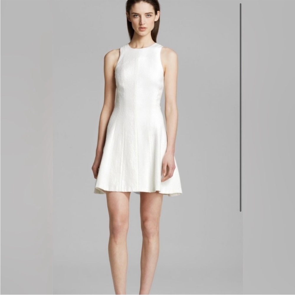 Theory White Halter A-Line Mini Dress